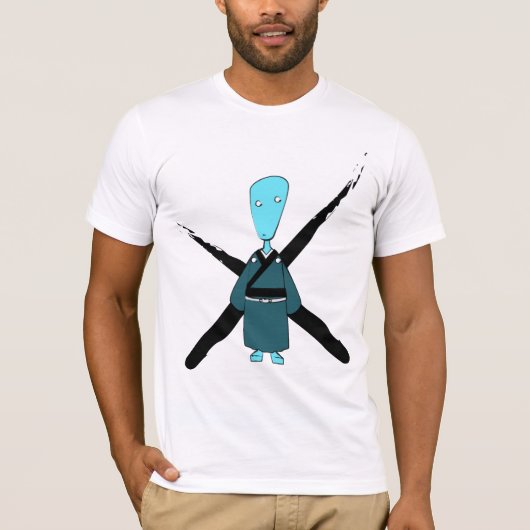 Ego in een Hakama T-shirt (Voorkant)