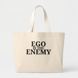 Ego Is De Vijand Minimalistische Schrijfmachine  Grote Tote Bag