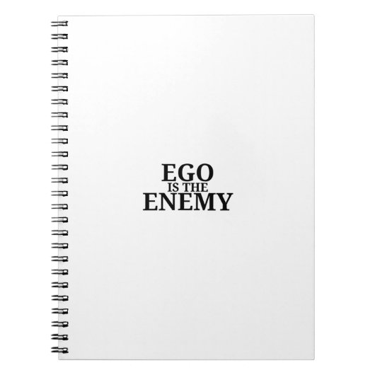 Ego Is The Enemy Minimalistisch Schrijfmachine Not Notitieboek (Voorkant)