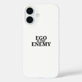 Ego Is The Enemy Minimalistische Typewriter iPhone 16 Hoesje