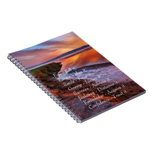 Ego Kill it Love value it Smile Keep it quote Notitieboek (Rechterzijde)