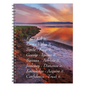 Ego Kill it Love value it Smile Keep it quote Notitieboek