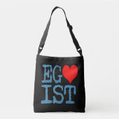Egoist Red Heart Black Crossbody Tas (Achterkant)