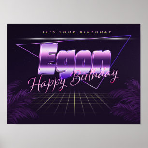 Egon Name Vorname retro Poster Geburtstag
