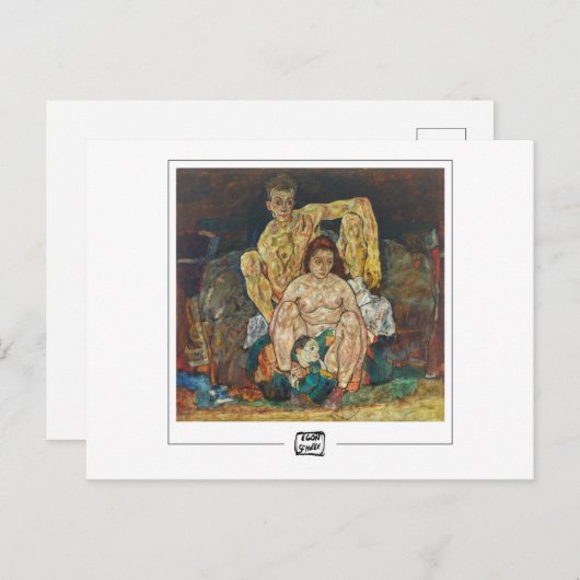 Egon Schiele #17-2 - Fijne Kunst Briefkaart (Voorkant / Achterkant)