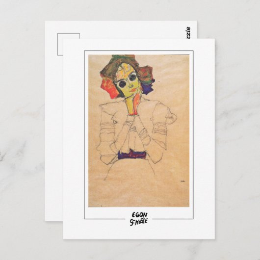 Egon Schiele #190-2 - Beeldende kunst Briefkaart (Voorkant / Achterkant)