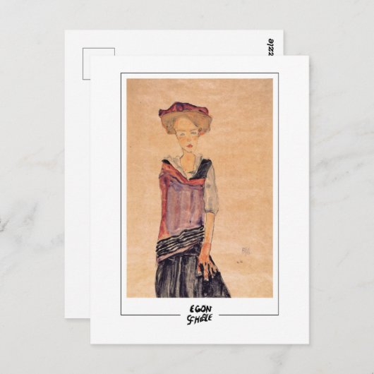Egon Schiele #20-2 - Beeldende kunst Briefkaart (Voorkant / Achterkant)