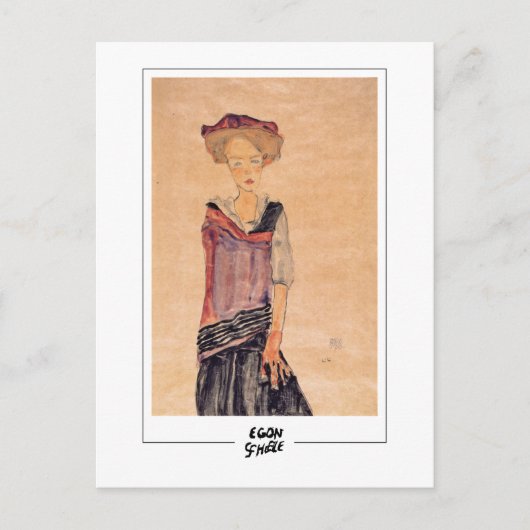 Egon Schiele #20-2 - Kunst Briefkaart (Voorkant)