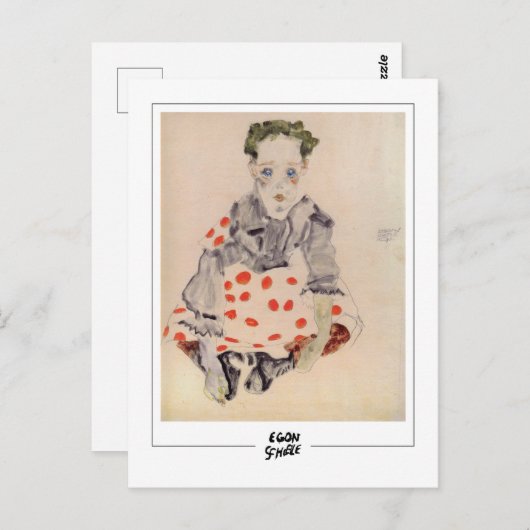 Egon Schiele #290-2 - Beeldende kunst Briefkaart (Voorkant / Achterkant)