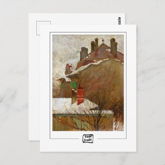 Egon Schiele #308-2 - Kunstmatig Briefkaart (Voorkant / Achterkant)