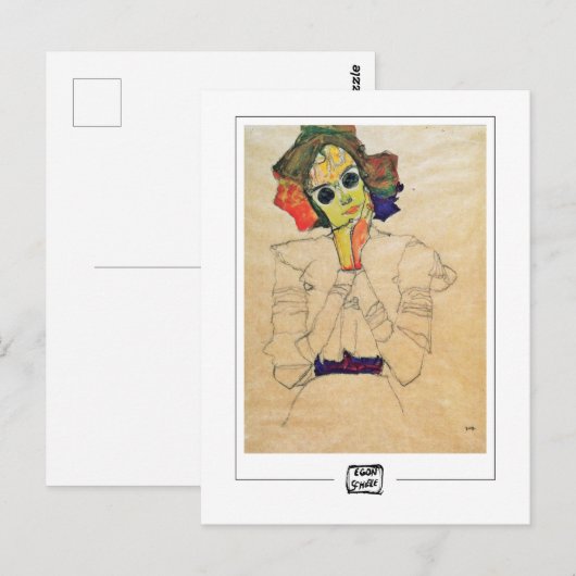 Egon Schiele #369-2 - fijn Briefkaart (Voorkant / Achterkant)