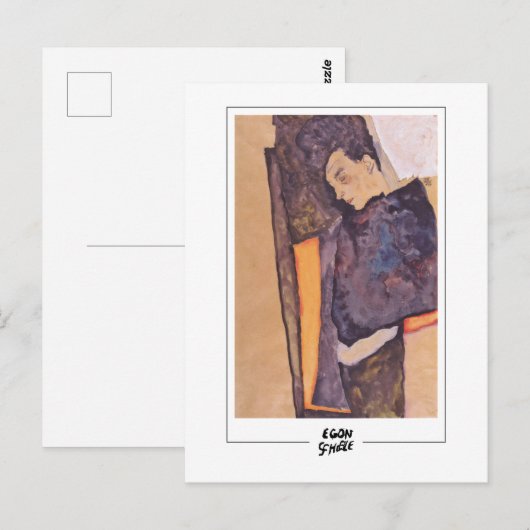 Egon Schiele #493-2 - Beeldende kunst Briefkaart (Voorkant / Achterkant)