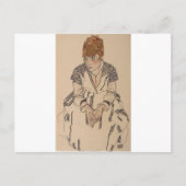 Egon Schiele- Artiest's zuster in de Wet Briefkaart (Voorkant)