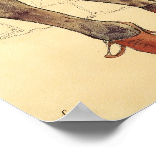 Egon Schiele Artwork Reproduction Poster (Hoek)