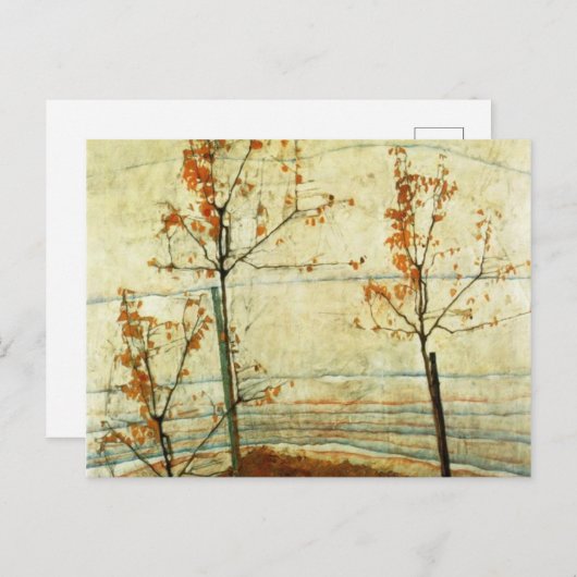 Egon Schiele - Autumn Trees 1911 Briefkaart (Voorkant / Achterkant)