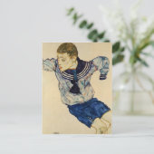 Egon Schiele-Boy in a Sailor Suit Briefkaart (Staand voorkant)