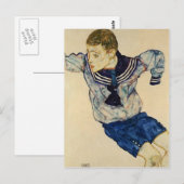 Egon Schiele-Boy in a Sailor Suit Briefkaart (Voorkant / Achterkant)