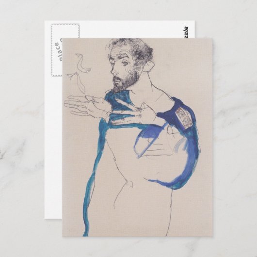 Egon Schiele Briefkaart (Voorkant / Achterkant)