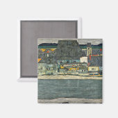 Egon Schiele casas junto al rio ciudad vieja. Magneet (Voorkant / Achterkant)