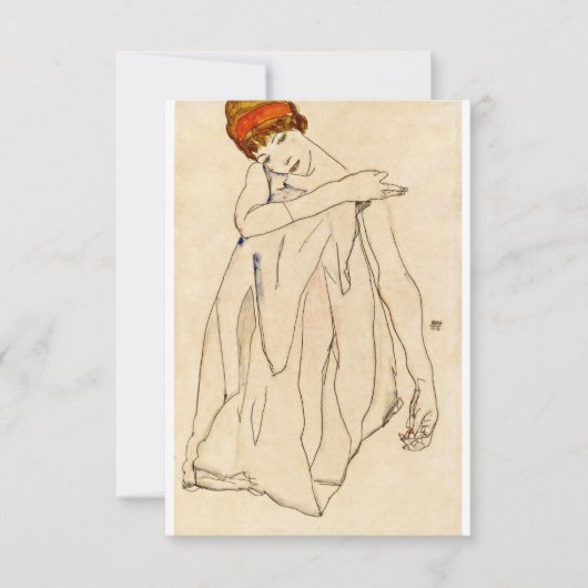 Egon Schiele - Dancer Kaart (Voorkant)