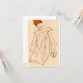 Egon Schiele - Dancer Kaart (Voorkant / Achterkant in situ)