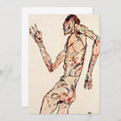 Egon Schiele - De danser Aankondiging (Voorkant / Achterkant)