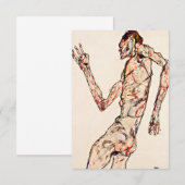 Egon Schiele - De danser Informatiekaartje (Voorkant / Achterkant)