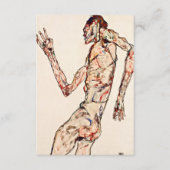 Egon Schiele - De danser Informatiekaartje (Voorkant)