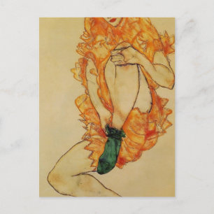 Egon Schiele - De Groene Stocking Briefkaart