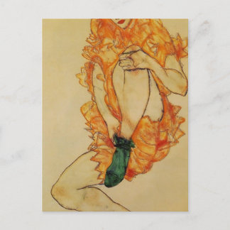 Egon Schiele - De Groene Stocking Briefkaart