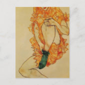 Egon Schiele - De Groene Stocking Briefkaart (Voorkant)
