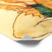 Egon Schiele - De Groene Stocking Poster (Hoek)