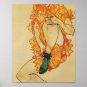 Egon Schiele - De Groene Stocking Poster (Voorkant)