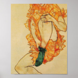 Egon Schiele - De Groene Stocking Poster