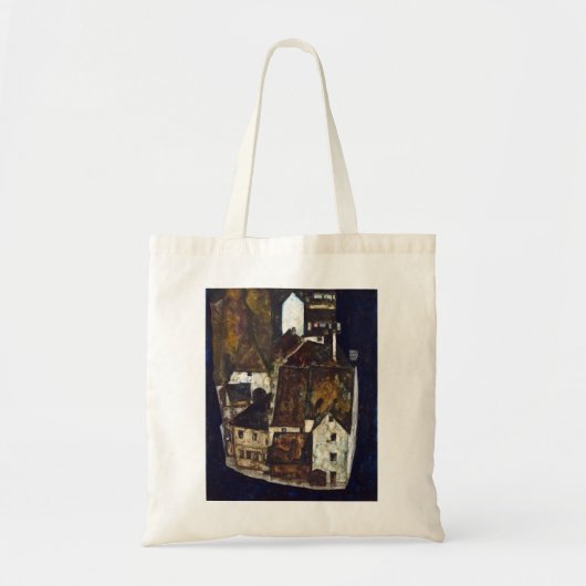 Egon Schiele Dead City III op de blauwe rivier Tote Bag (Voorkant)