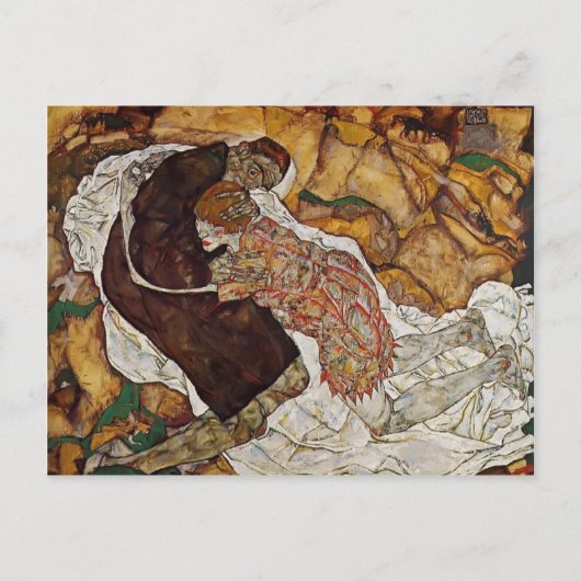 Egon Schiele- Death and the Maiden Briefkaart (Voorkant)