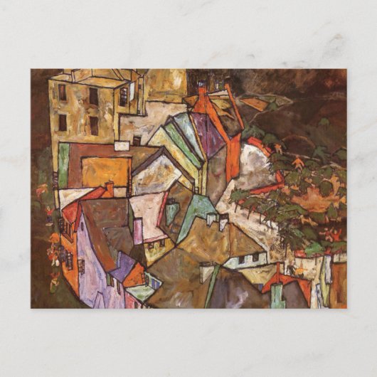 Egon Schiele - Edge of Town Briefkaart (Voorkant)