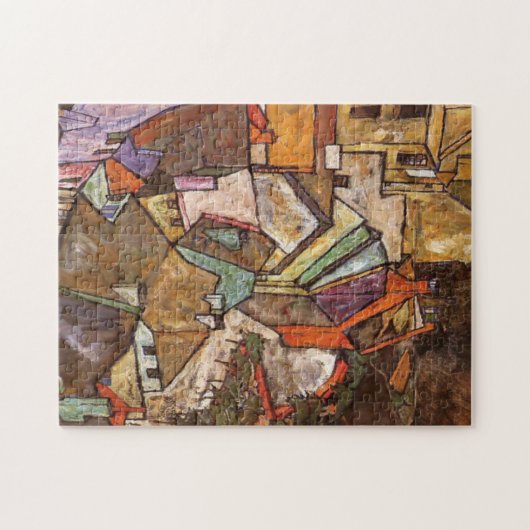 Egon Schiele - Edge of Town Legpuzzel (Horizontaal)