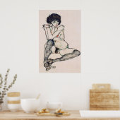 Egon Schiele Expressionism Print Sitzender (Keuken)