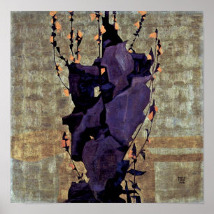 Egon Schiele - Gestormde bloemen leven nog Poster