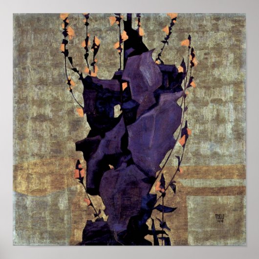 Egon Schiele - Gestormde bloemen leven nog Poster (Voorkant)