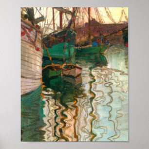 Egon Schiele - haven van Trieste Poster