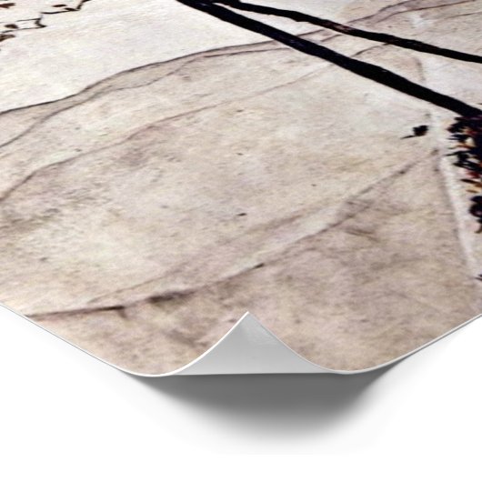 Egon Schiele - herfstzon en bomen Poster (Hoek)