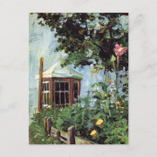 Egon Schiele House met een Bay-raam in de tuin Briefkaart