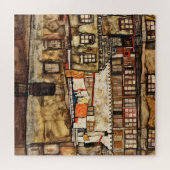 Egon Schiele - House Wall aan de rivier Legpuzzel (Horizontaal)