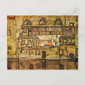 Egon Schiele - House Wall op de rivier Briefkaart (Voorkant)