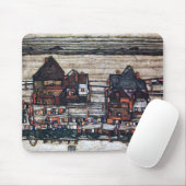 Egon Schiele , "Houses with Laundry" Muismat (Met muis)