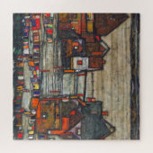 Egon Schiele - Huishoudens met wasgoed Legpuzzel (Horizontaal)