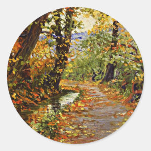 Egon Schiele - Kronkelende beek Ronde Sticker