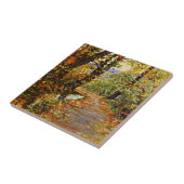 Egon Schiele - Kronkelende beek Tegeltje (Zijkant)